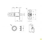 Serrure pour meuble en applique à cylindre