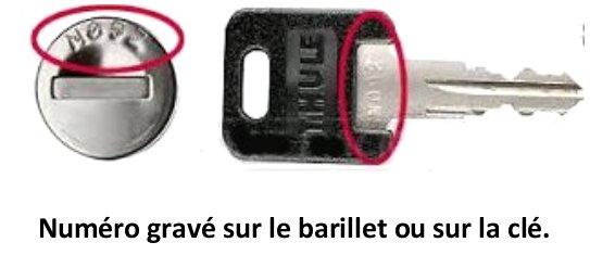 Thule Barillet et Clé N001